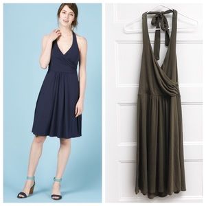 Boden Olive Halter Dress